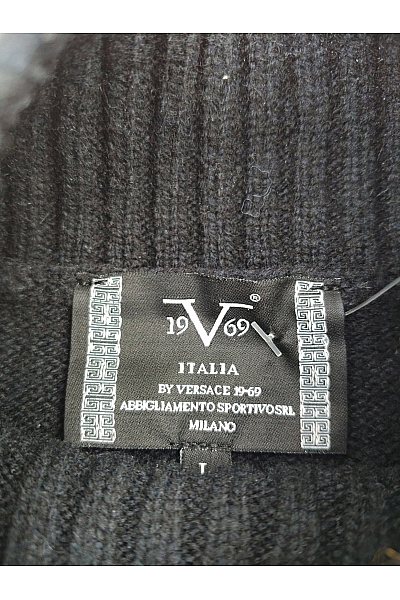 VERSACE Černý vlněný pulovr se stojáčkem oversized Velikost L | VERSACE | obrázek 5