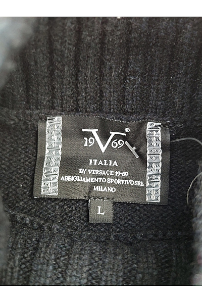 VERSACE Černý vlněný pulovr se stojáčkem oversized Velikost L | VERSACE | obrázek 6