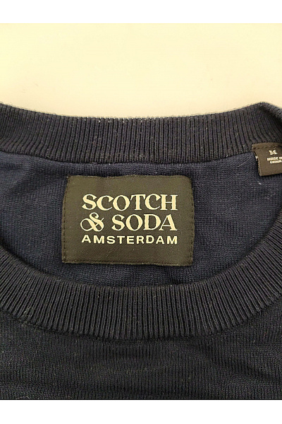 Scotch & Soda Pánský tmavě modrý basic pulovr s dlouhým rukávem Vel. M | Scotch & Soda | obrázek 6