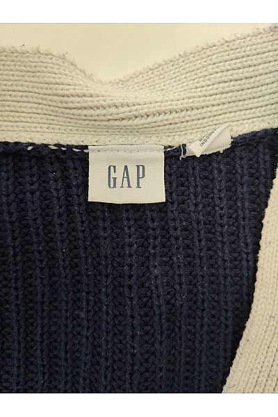 Gap Modrý pruhovaný pletený kardigan na knoflíky Vel. US XS | Gap | obrázek 5