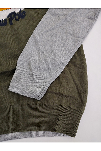 U.S.POLO ASSN. Pánský khaki pletený rolák s vánočním motivem Velikost M | U.S.POLO ASSN. | obrázek 3