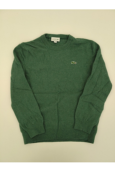 LACOSTE Zelený vlněný pletený pulovr basic Velikost FR 4 | LACOSTE | obrázek 2