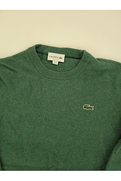 LACOSTE Zelený vlněný pletený pulovr basic Velikost FR 4 | LACOSTE | obrázek 4