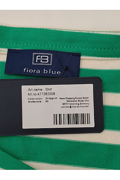 fiora blue Dámské bavlněné pruhované tričko s dlouhým rukávem Vel. DE 50 | fiora blue | obrázek 6