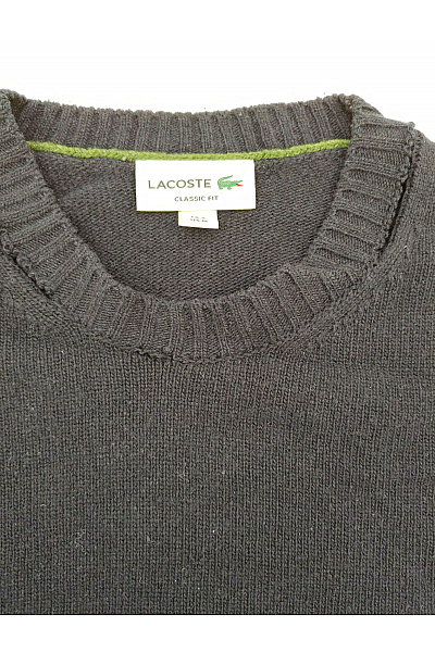 LACOSTE Pánský vlněný pulovr modrý basic Velikost M | LACOSTE | obrázek 5