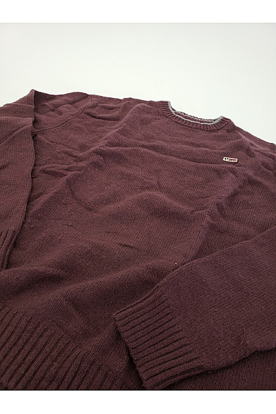 NAPAPIJRI Pánský vlněný pulovr vínový pletený basic Vel. XXL | NAPAPIJRI | obrázek 3