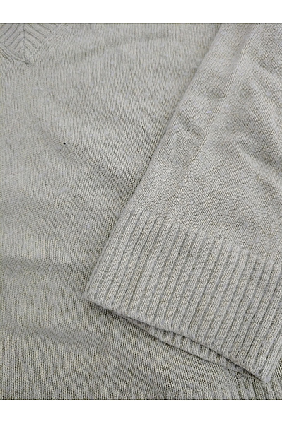 Smith & Soul Dámský khaki pletený pulovr do véčka oversized Vel. XL | Smith & Soul | obrázek 2