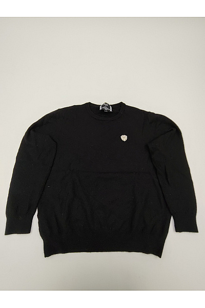 VERSACE Černý vlněný pulovr s dlouhým rukávem basic Vel. XL | VERSACE | obrázek 2