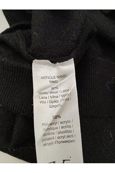 VERSACE Černý vlněný pulovr s dlouhým rukávem basic Vel. XL | VERSACE | obrázek 6