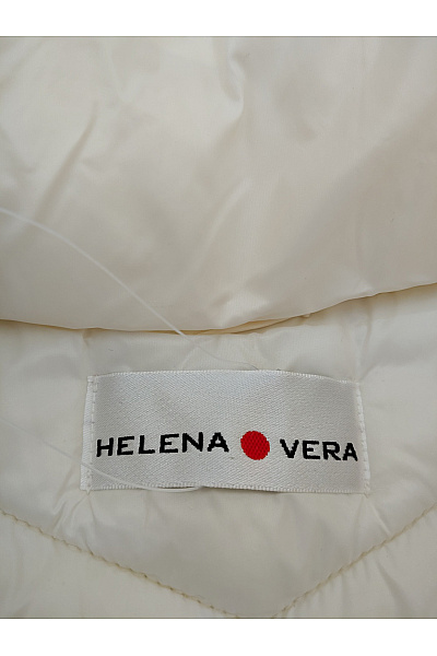 HELENA VERA Bílá prošívaná zateplená vesta s kapucí Vel. DE 48 | HELENA VERA | obrázek 6