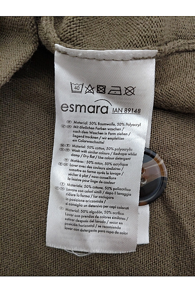 Esmara Dámský khaki pletený kardigan na knoflíky do véčka Velikost DE L 44/46 | Esmara | obrázek 6
