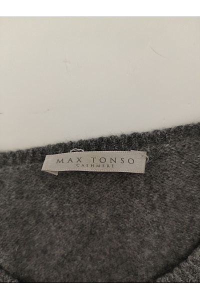 MAX TONSO CASHMERE Dámský šedý kašmírový pulovr basic Velikost S | MAX TONSO CASHMERE | obrázek 3