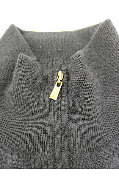 LAWRENCE GREY Pánský modrý vlněný merino kardigan na zip se stojáčkem Vel. XXL | LAWRENCE GREY | obrázek 6