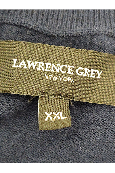 LAWRENCE GREY Pánský modrý vlněný merino kardigan na zip se stojáčkem Vel. XXL | LAWRENCE GREY | obrázek 8