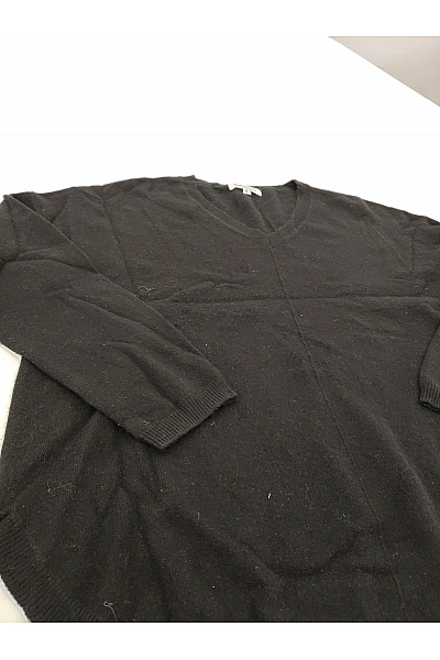 Zwillingsherz Dámský černý kašmírový pulovr s výstřihem do V oversized Vel. XL | Zwillingsherz | obrázek 3