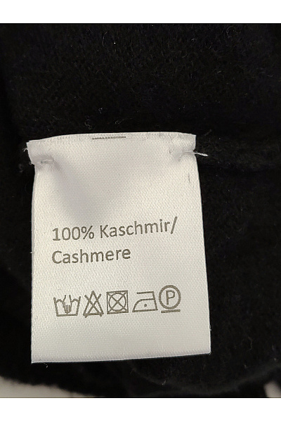 Zwillingsherz Dámský černý kašmírový pulovr s výstřihem do V oversized Vel. XL | Zwillingsherz | obrázek 8