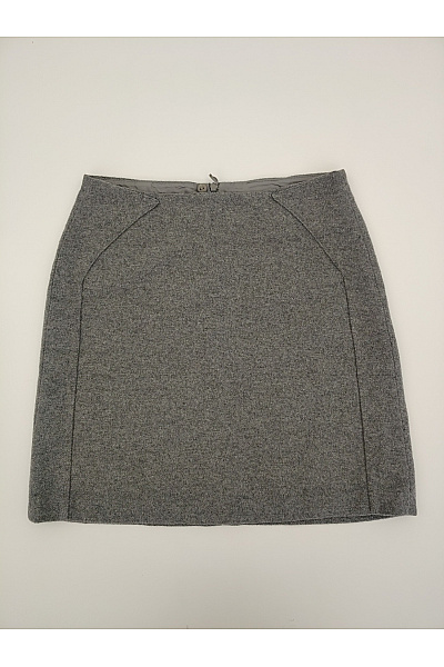 MORE & Šedá Vlněná Mini Sukně Elegantní Business Vel. EU 36