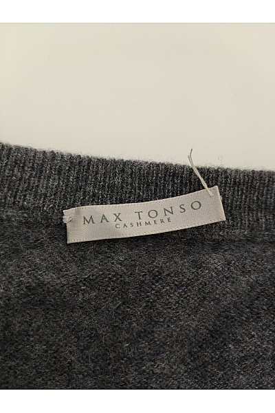 MAX TONSO CASHMERE Šedý kašmírový pulovr basic Velikost S | MAX TONSO CASHMERE | obrázek 2