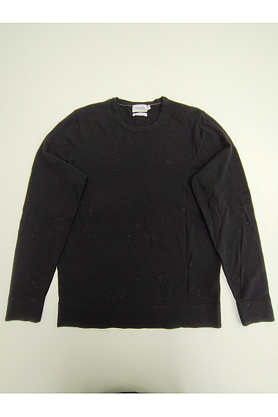 Calvin Klein Černý Vlněný Pulovr Basic Velikost M