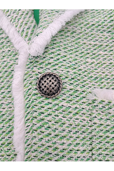 MORE & Zelené dámské sako s jedním knoflíkem se strukturou Vel. EU 38 | MORE & MORE | obrázek 3