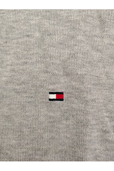 TOMMY HILFIGER Šedý bavlněný pulovr basic Velikost S | TOMMY HILFIGER | obrázek 3