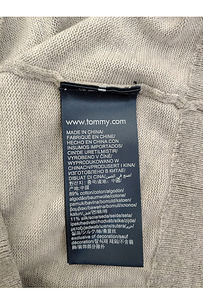 TOMMY HILFIGER Šedý bavlněný pulovr basic Velikost S | TOMMY HILFIGER | obrázek 7