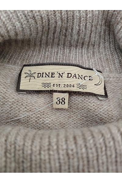 Dine'n Dance Dámský kašmírový rolák hnědý pletený basic Velikost EU 38 | Dine'n Dance | obrázek 4