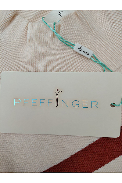 PFEFFINGER Béžový pruhovaný dámský pulovr se stojáčkem Vel. DE 46 | PFEFFINGER | obrázek 5