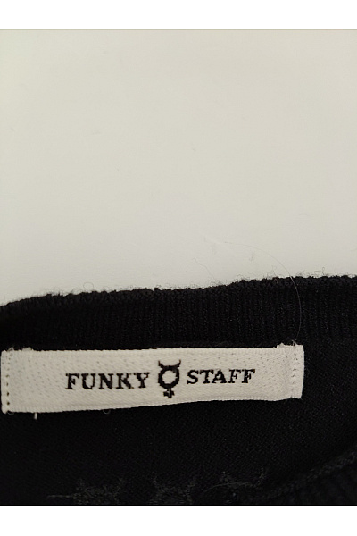 FUNKY STAFF Černý dámský oversized pulovr s dlouhým rukávem Vel. S/M | FUNKY STAFF | obrázek 3