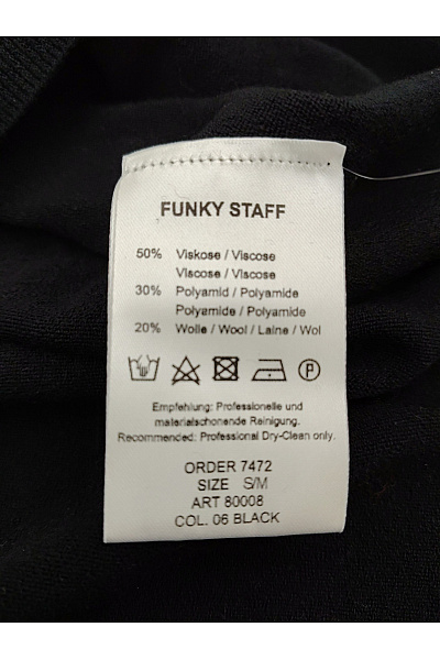 FUNKY STAFF Černý dámský oversized pulovr s dlouhým rukávem Vel. S/M | FUNKY STAFF | obrázek 4