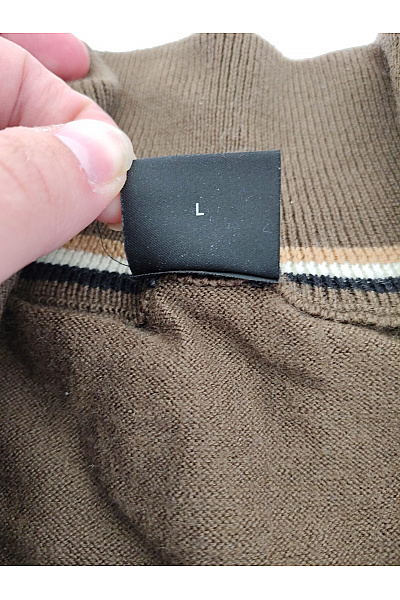 Hugo Boss Pánský hnědý vlněný pulovr se stojáčkem na zip Velikost L | Hugo Boss | obrázek 7