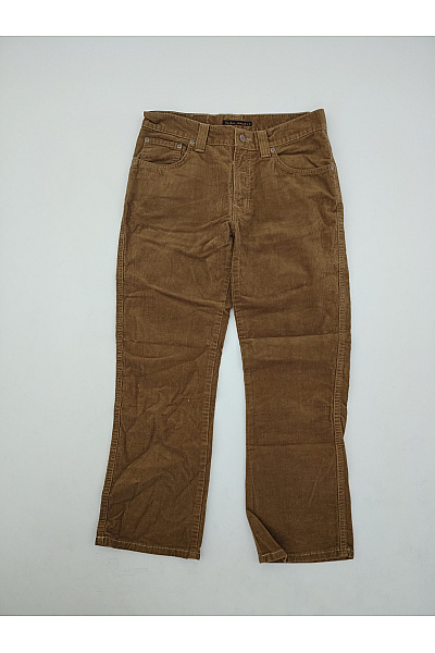 Nudie Jeans Pánské hnědé manšestrové kalhoty bavlněné rovné Vel. US W30 L32 | Nudie Jeans | obrázek 2