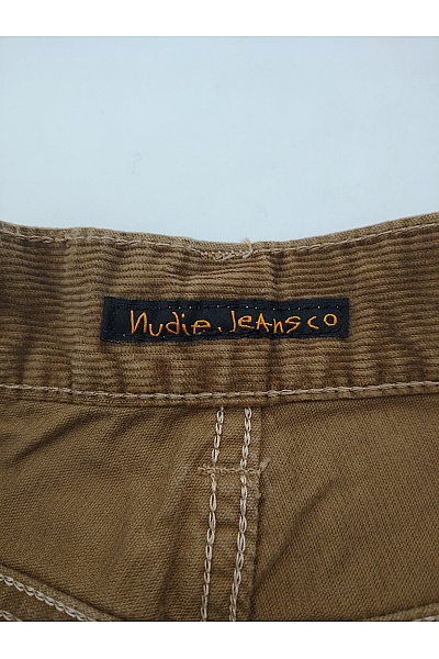 Nudie Jeans Pánské hnědé manšestrové kalhoty bavlněné rovné Vel. US W30 L32 | Nudie Jeans | obrázek 6