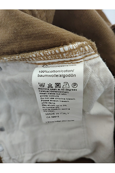 Nudie Jeans Pánské hnědé manšestrové kalhoty bavlněné rovné Vel. US W30 L32 | Nudie Jeans | obrázek 8