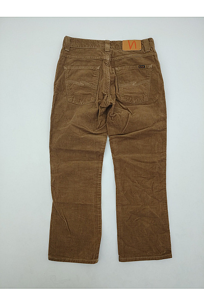 Nudie Jeans Pánské hnědé manšestrové kalhoty bavlněné rovné Vel. US W30 L32 | Nudie Jeans | obrázek 9