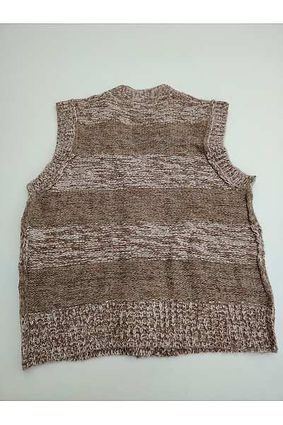 NORR Hnědá pletená vesta se zapínáním Vel. M/L | NORR | obrázek 5