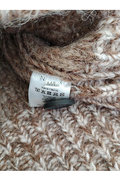 NORR Hnědá pletená vesta se zapínáním Vel. M/L | NORR | obrázek 6