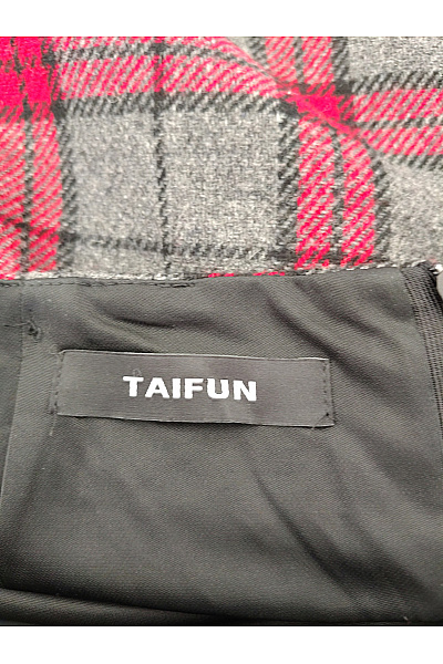 TAIFUN Šedá kostkovaná pouzdrová sukně ke kolenům Vel. EU 34 | TAIFUN | obrázek 6