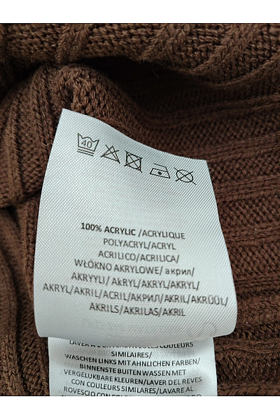 BRAVE SOUL Hnědé pletené úpletové šaty s límečkem a dlouhým rukávem Vel. L | BRAVE SOUL | obrázek 7