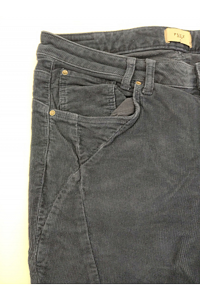 PULZ JEANS Dámské modré manšestrové džíny rovné s kapsami Velikost EU 44 | PULZ JEANS | obrázek 4