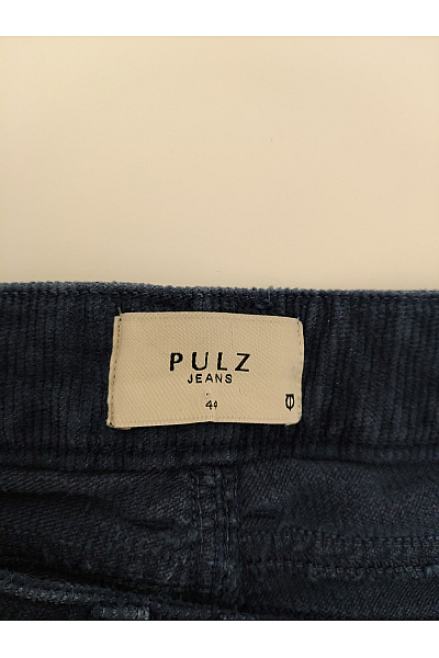 PULZ JEANS Dámské modré manšestrové džíny rovné s kapsami Velikost EU 44 | PULZ JEANS | obrázek 5