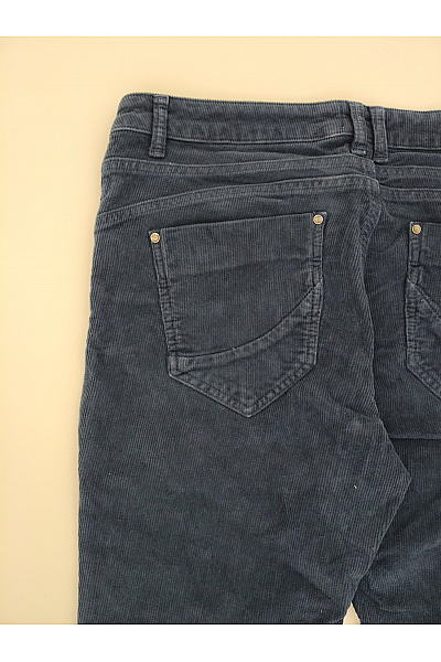 PULZ JEANS Dámské modré manšestrové džíny rovné s kapsami Velikost EU 44 | PULZ JEANS | obrázek 7