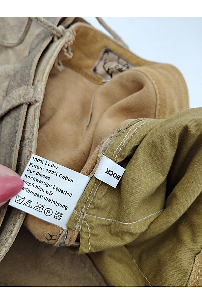 Trachten Deiser Béžové kožené kraťasy s páskem vintage Vel. EU 56 | Trachten Deiser | obrázek 7