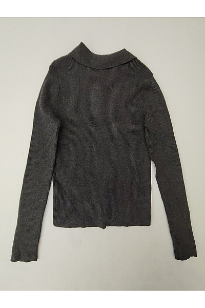 VERO MODA Šedý pletený žebrovaný pulovr s límečkem na knoflíky Velikost EU S | VERO MODA | obrázek 7