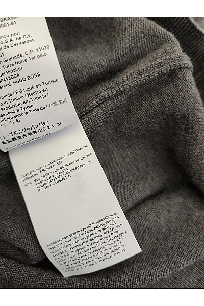 Hugo Boss Šedý vlněný pulovr basic Velikost M | Hugo Boss | obrázek 7
