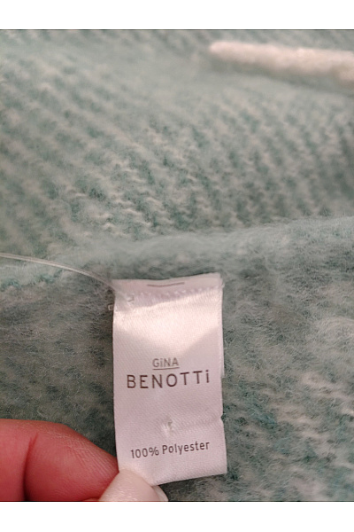 gina benotti Zelená pletená šála s třásněmi | gina benotti | obrázek 4
