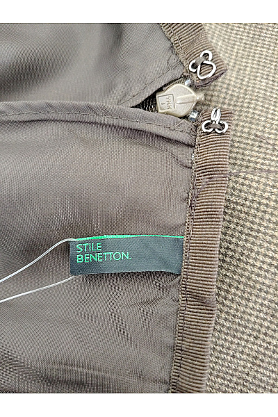 BENETTON Hnědá zavinovací midi sukně s kapsami Vel. IT 42 | BENETTON | obrázek 6