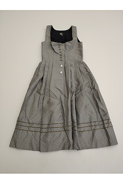 Turi Landhaus Šedé midi dirndl šaty propínací elegantní retro Velikost DE 34 | Turi Landhaus | obrázek 2