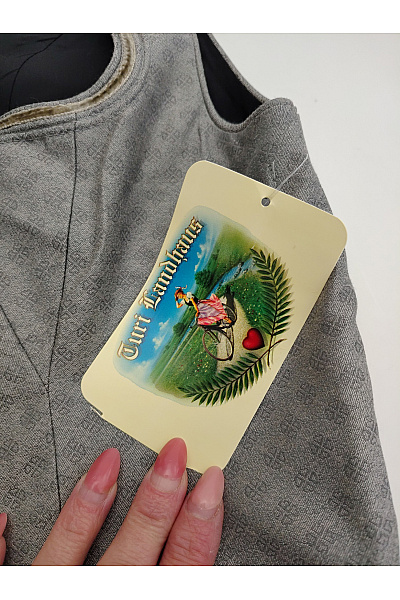 Turi Landhaus Šedé midi dirndl šaty propínací elegantní retro Velikost DE 34 | Turi Landhaus | obrázek 6