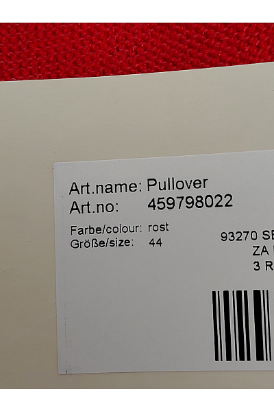 PFEFFINGER Červený dámský pulovr s lodičkovým výstřihem Velikost DE 44 | PFEFFINGER | obrázek 5